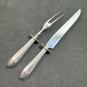 Priscilla Alden by Watson Sterling Silver Steak Carving Set 2pc Knife 10 1/4"